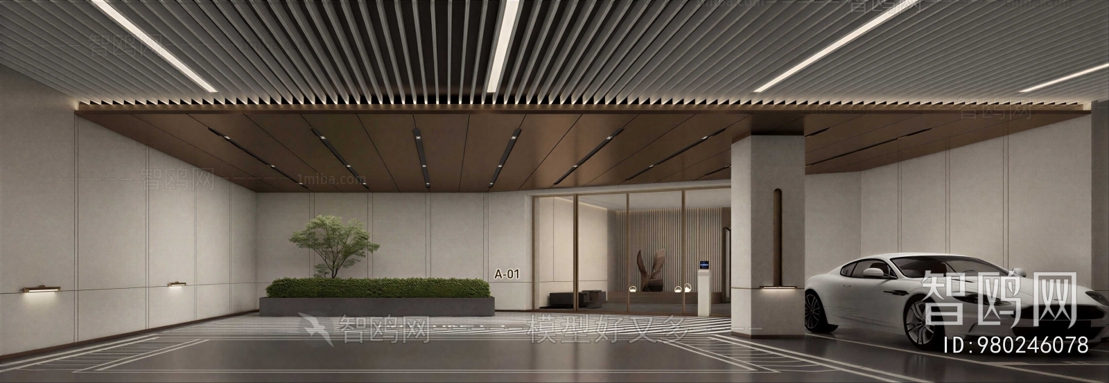 Modern Underground Parking Lot