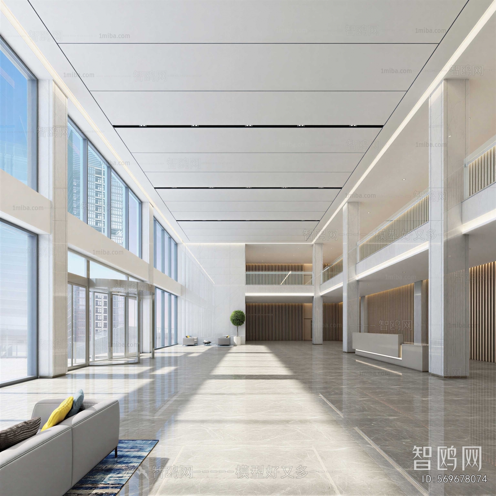 Modern Office Reception Desk