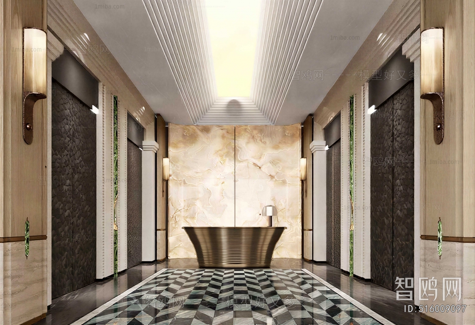 Modern Office Elevator Hall