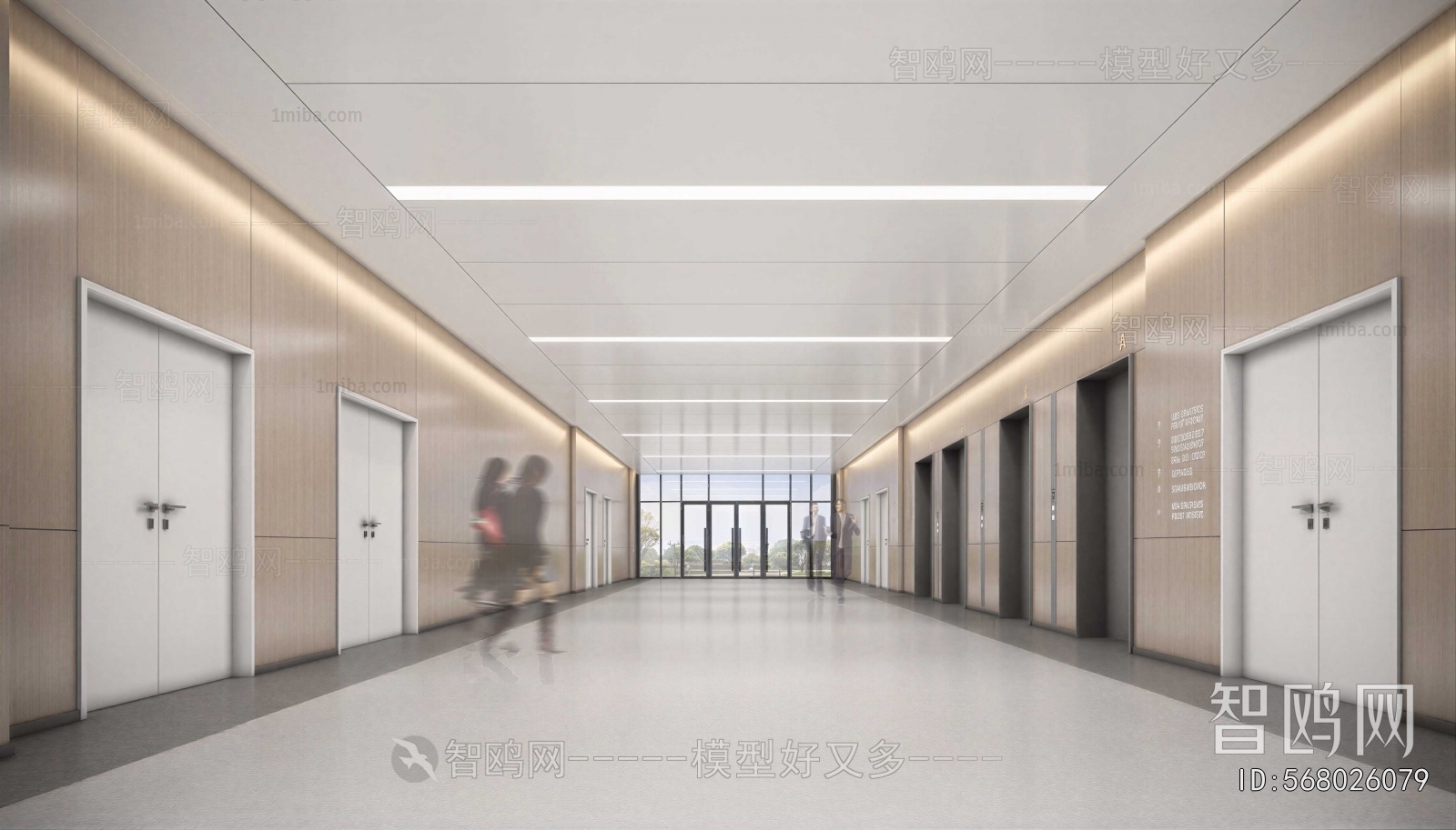 Modern Office Elevator Hall
