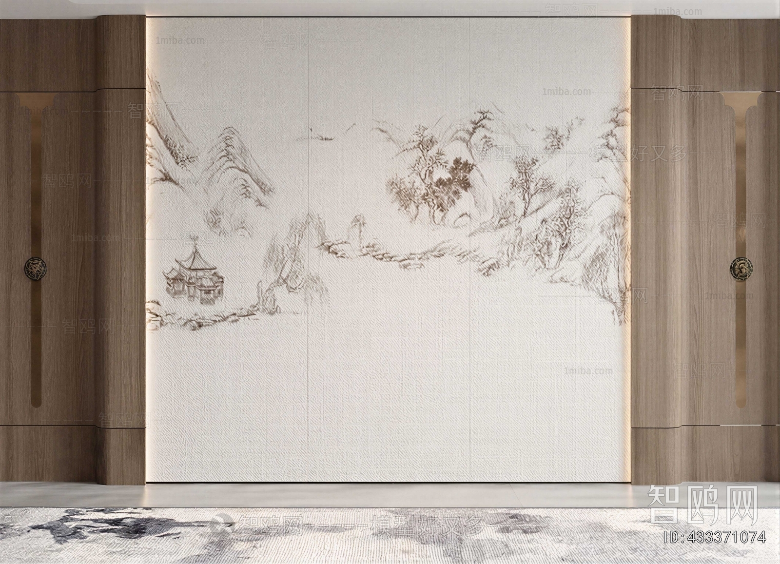 New Chinese Style TV Wall