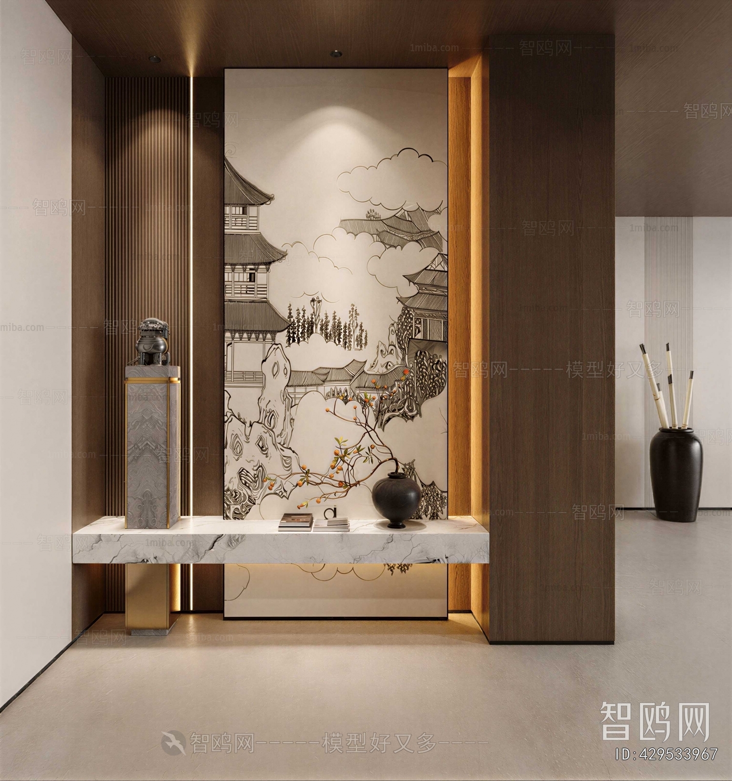 New Chinese Style Hallway