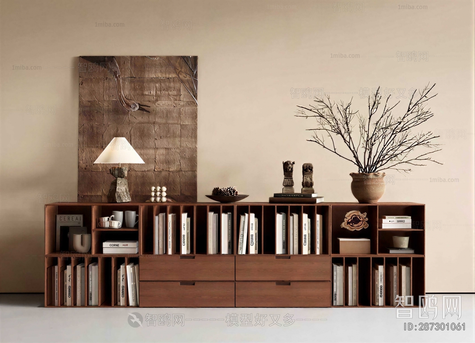 Wabi-sabi Style Bookcase