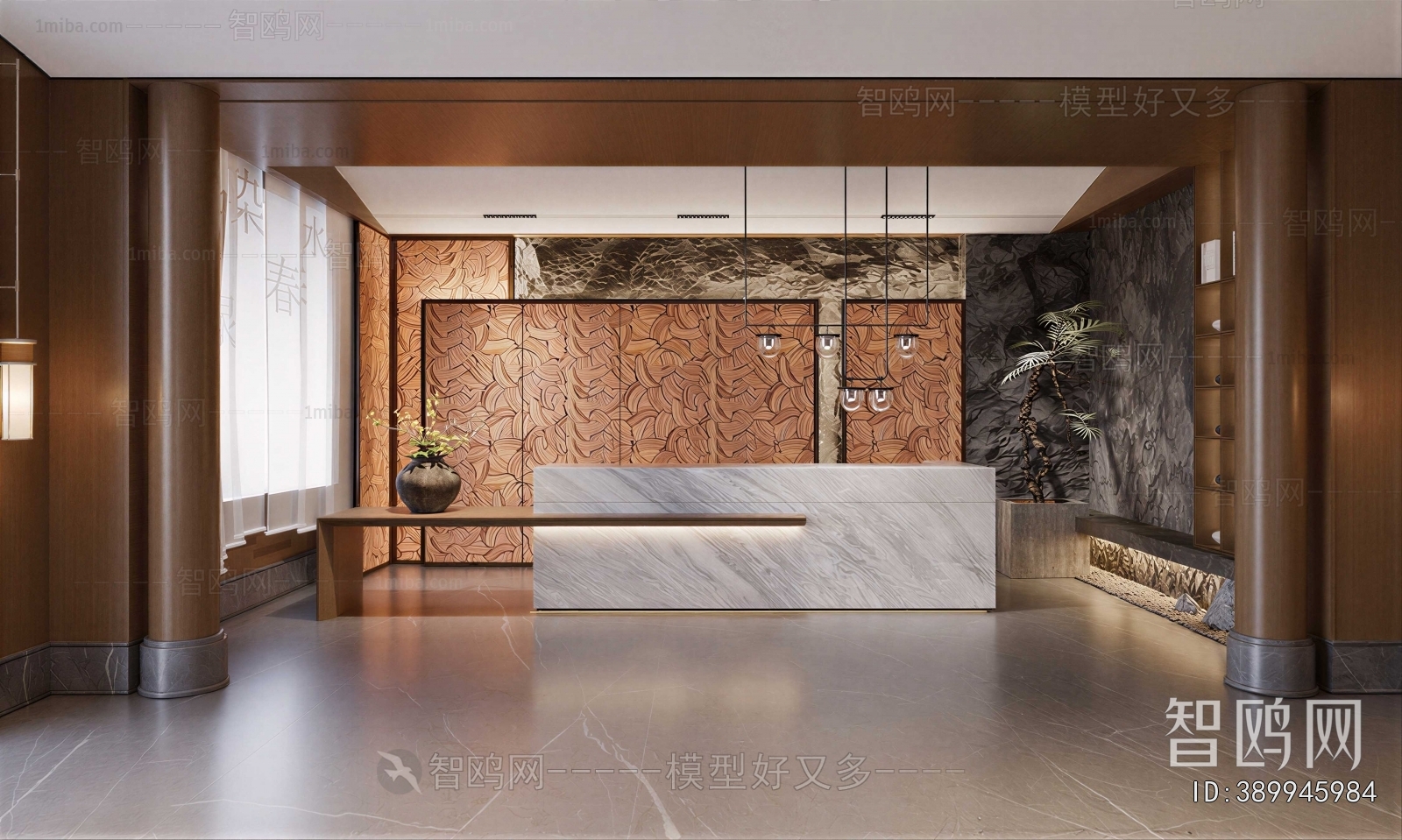 New Chinese Style Office Reception Desk