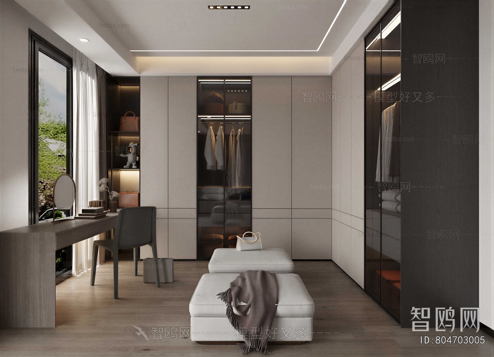 Modern Clothes Storage Area