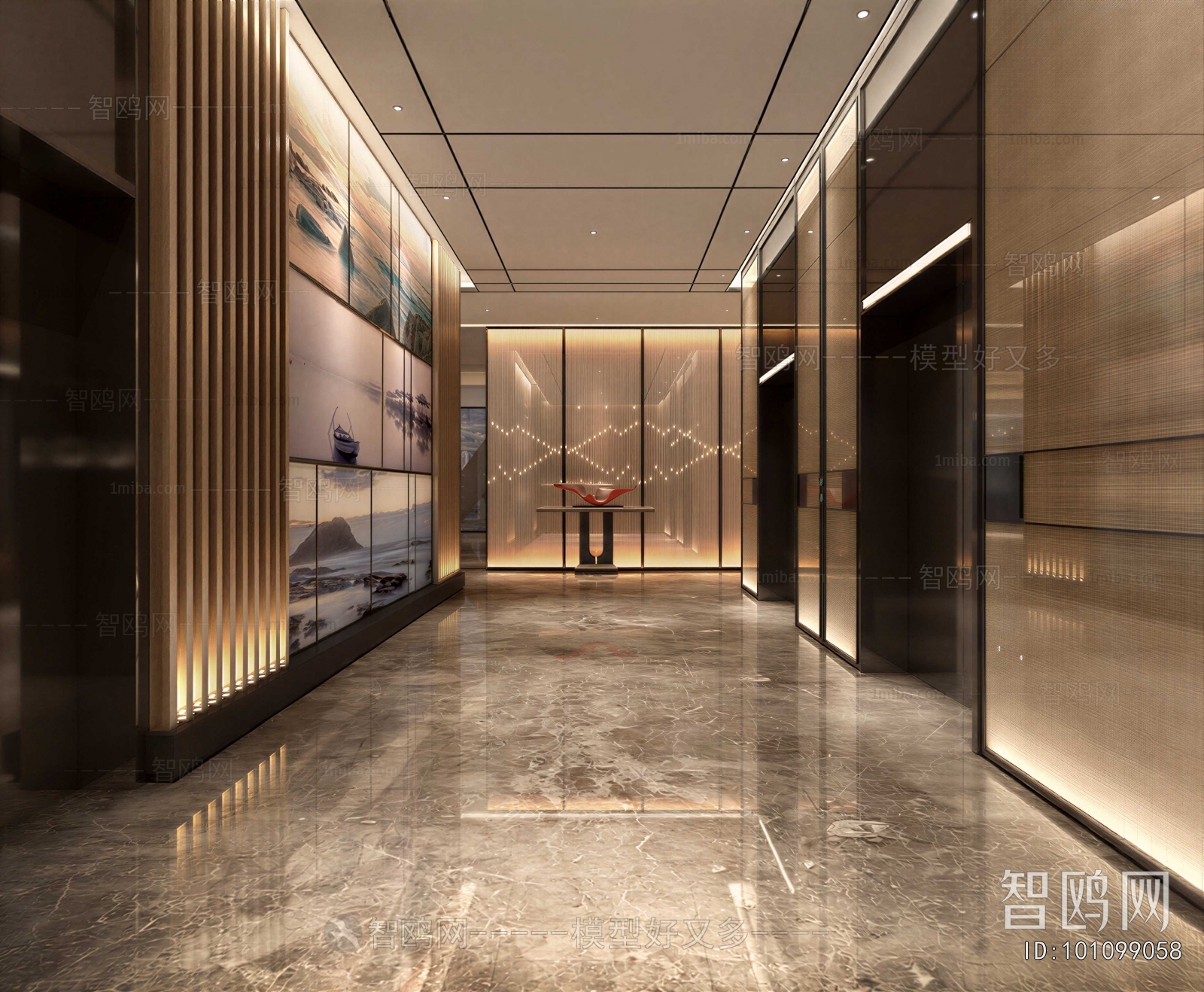 Modern Corridor Elevator Hall