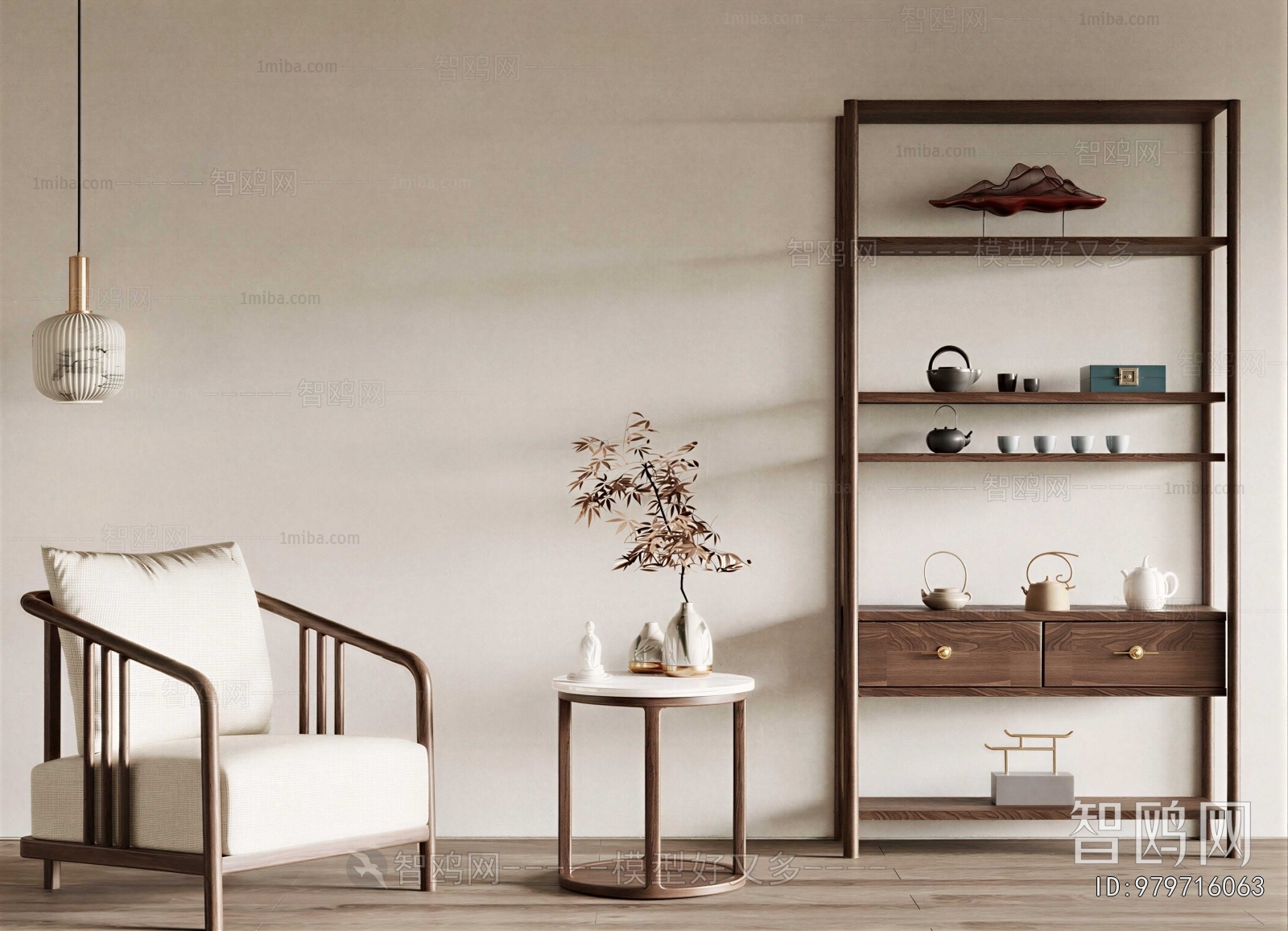 New Chinese Style Lounge Chair