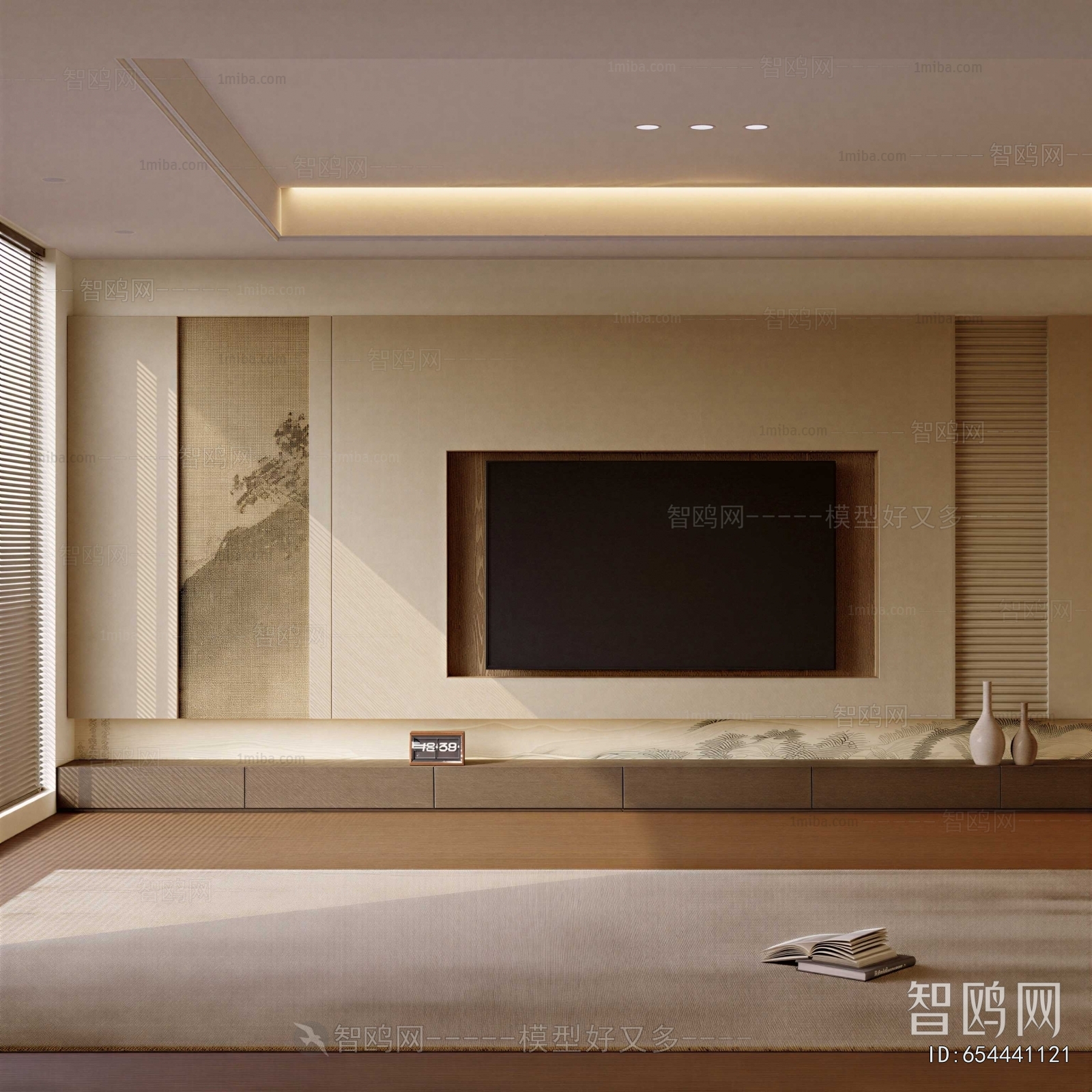 New Chinese Style TV Wall