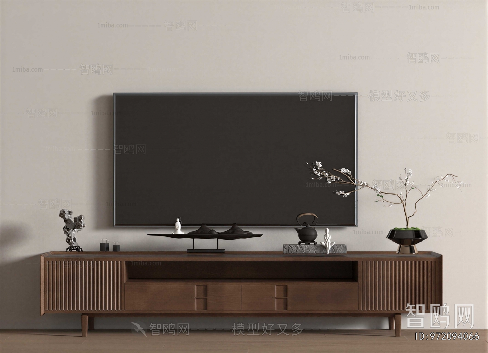 Wabi-sabi Style TV Cabinet