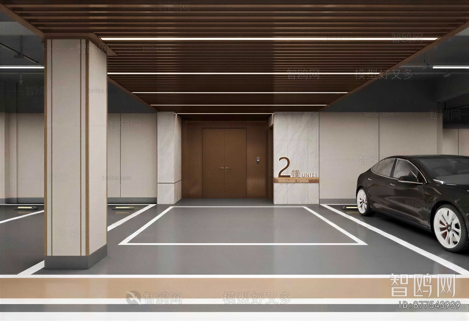 Modern Underground Parking Lot