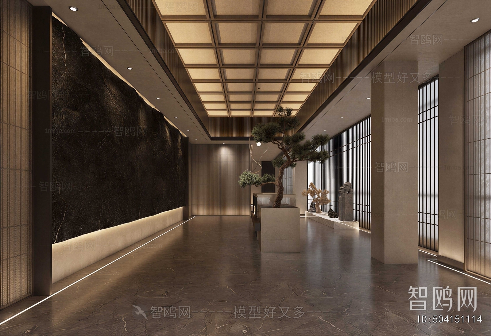 New Chinese Style Office Reception Desk