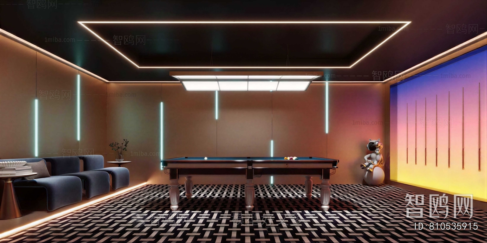 Modern Billiards Room