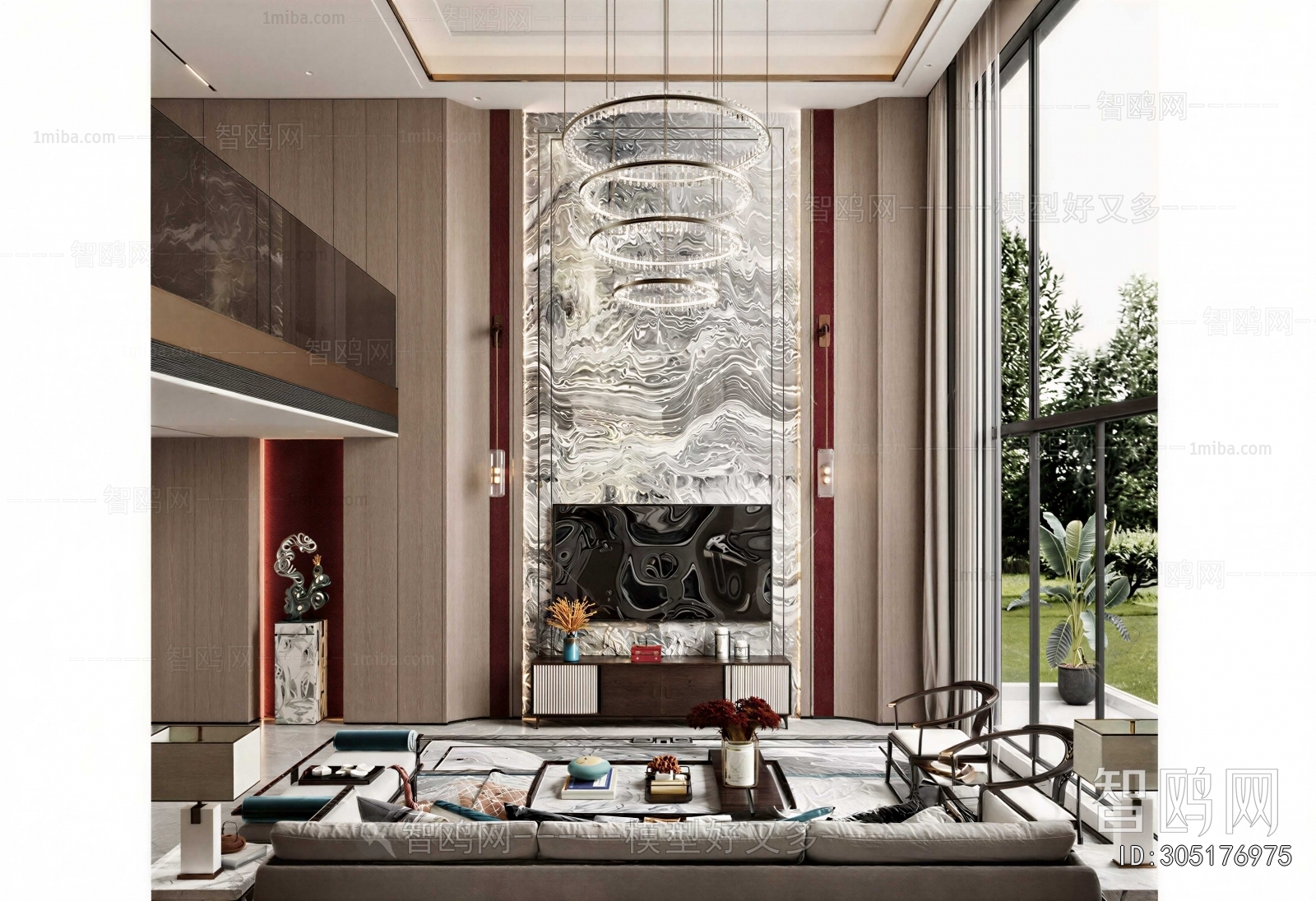 New Chinese Style A Living Room