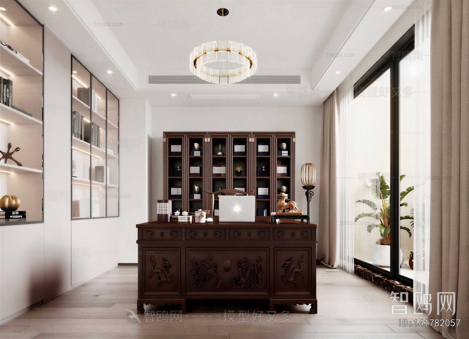 New Chinese Style Study Space