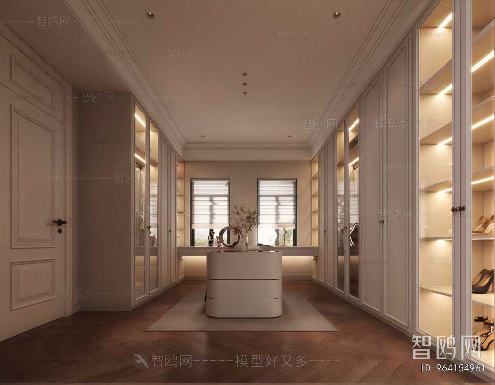 Simple European Style Clothes Storage Area