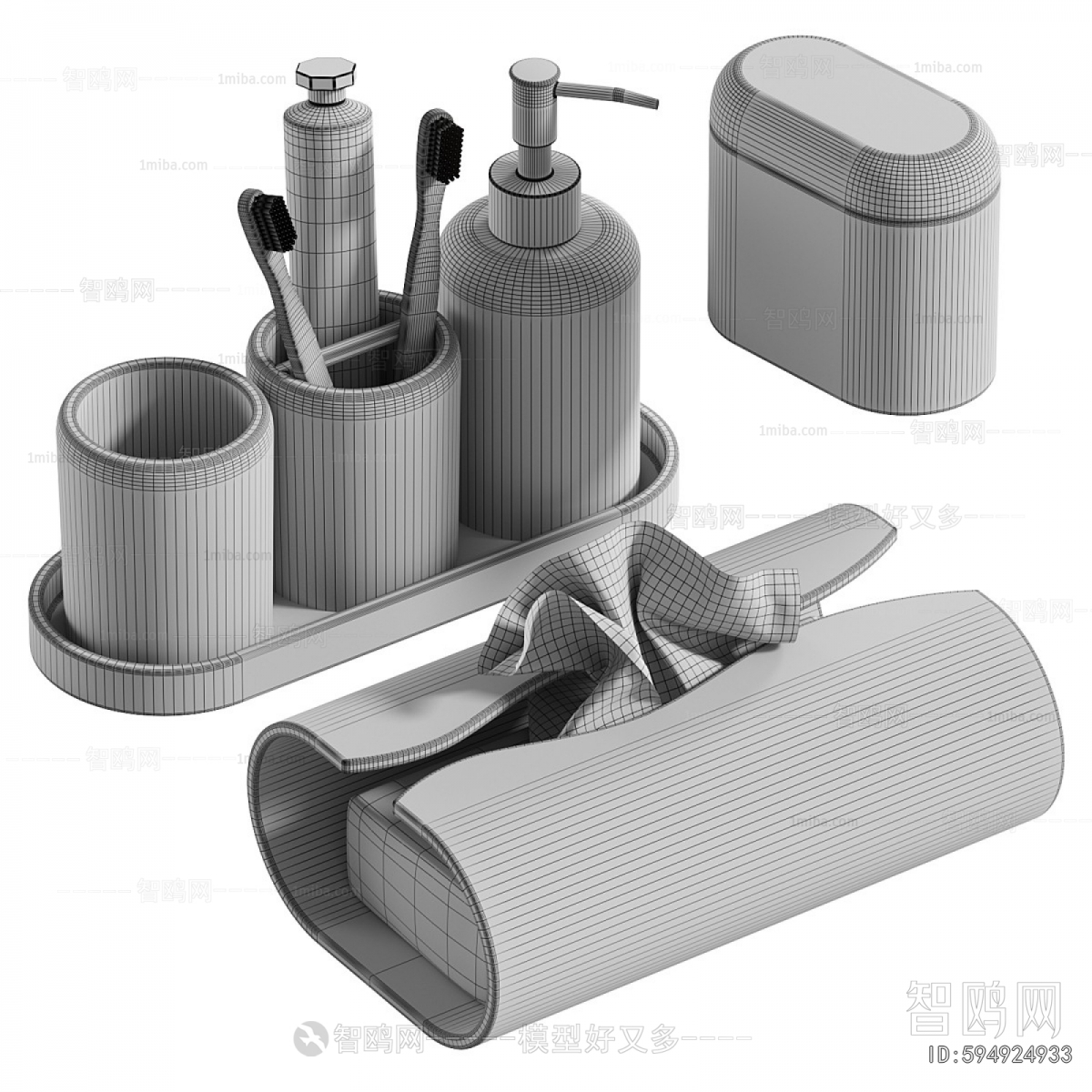 Wabi-sabi Style Bathroom Set