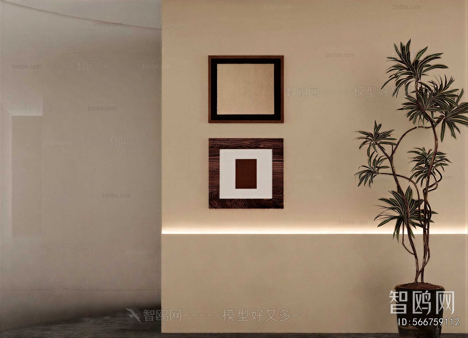 Modern Ground Green Plant Potted Plants