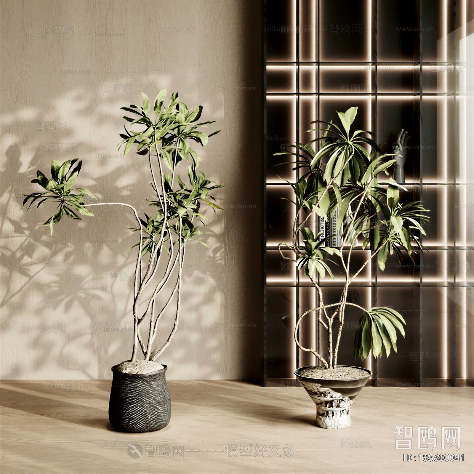 Modern Ground Green Plant Potted Plants