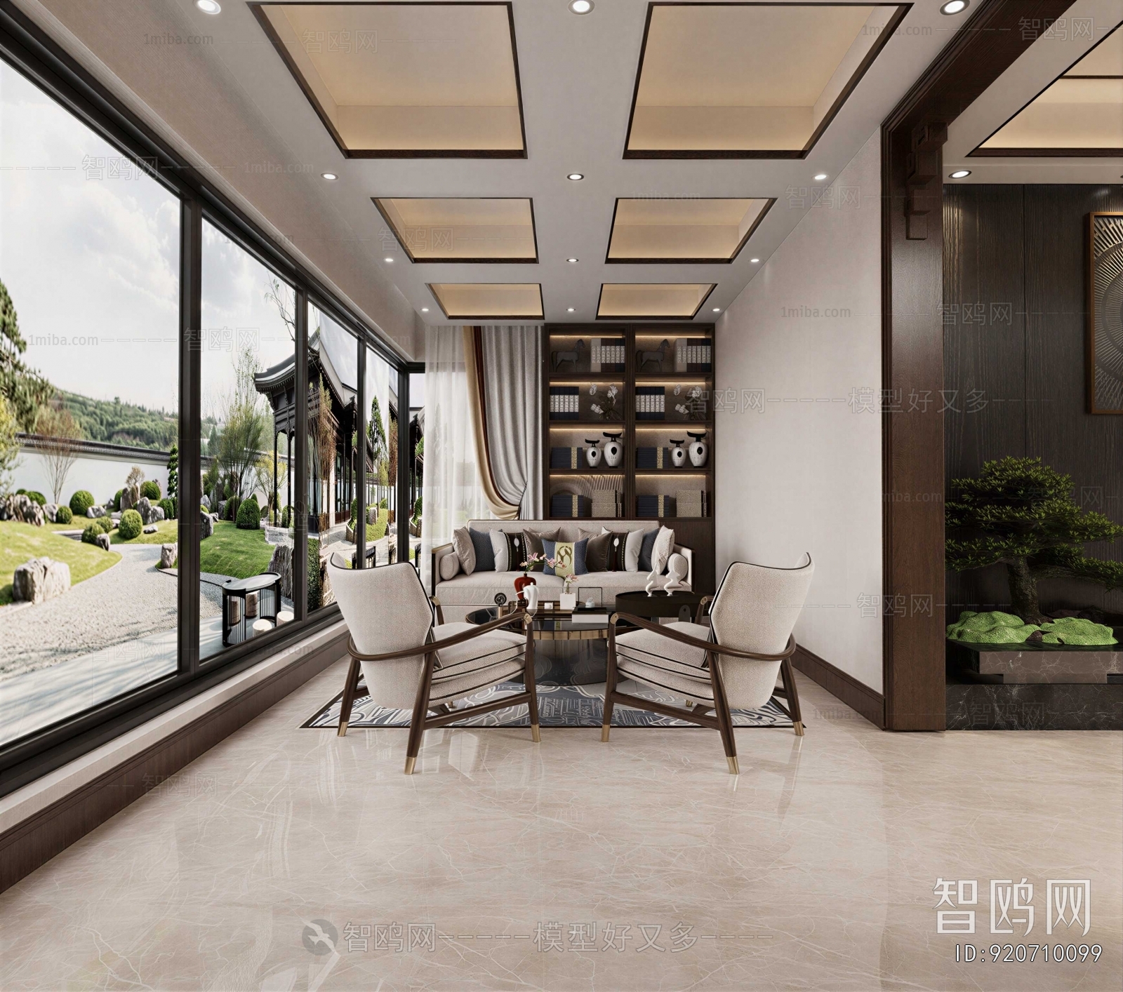 New Chinese Style A Living Room