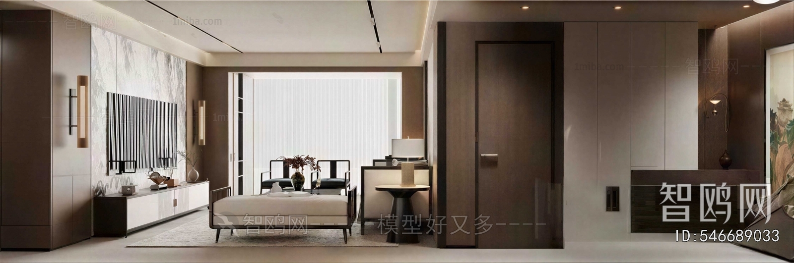 New Chinese Style A Living Room