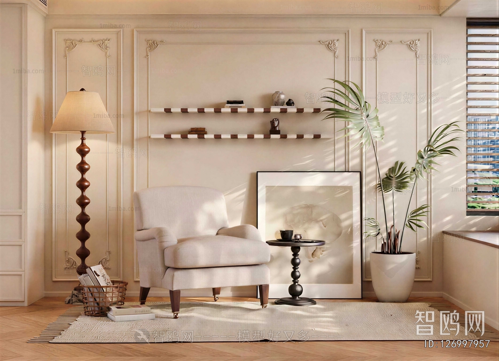 French Style Single Sofa