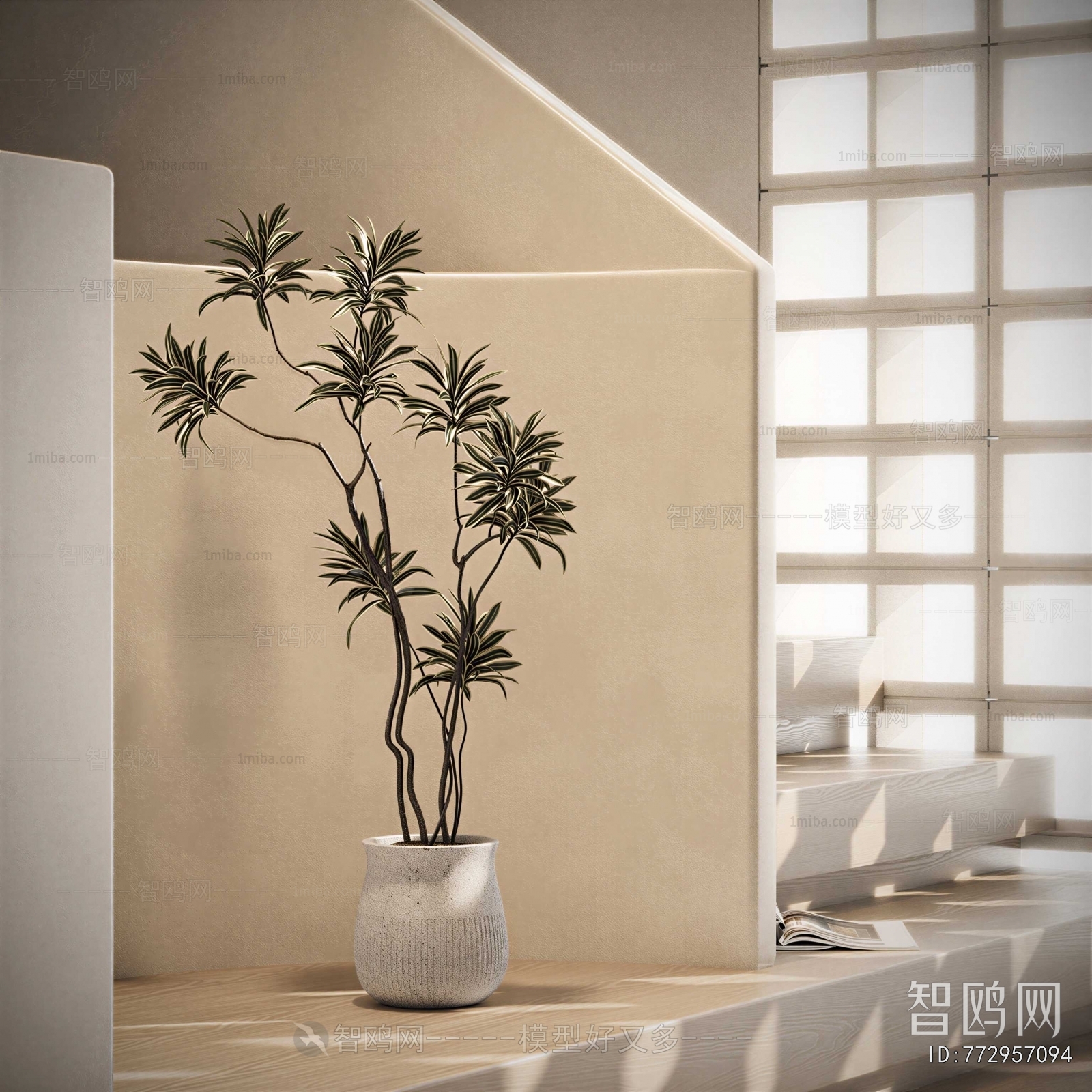 Modern Ground Green Plant Potted Plants