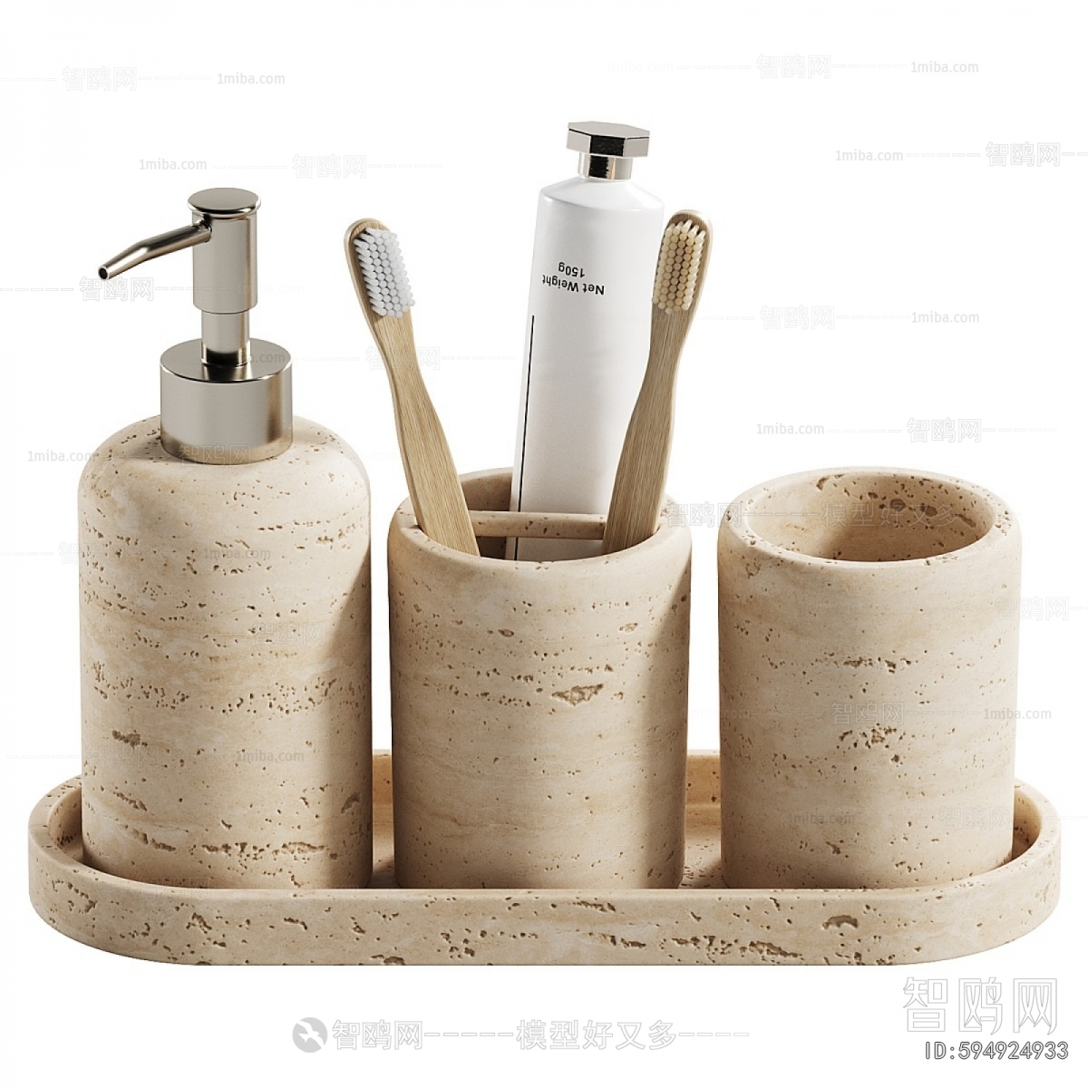 Wabi-sabi Style Bathroom Set