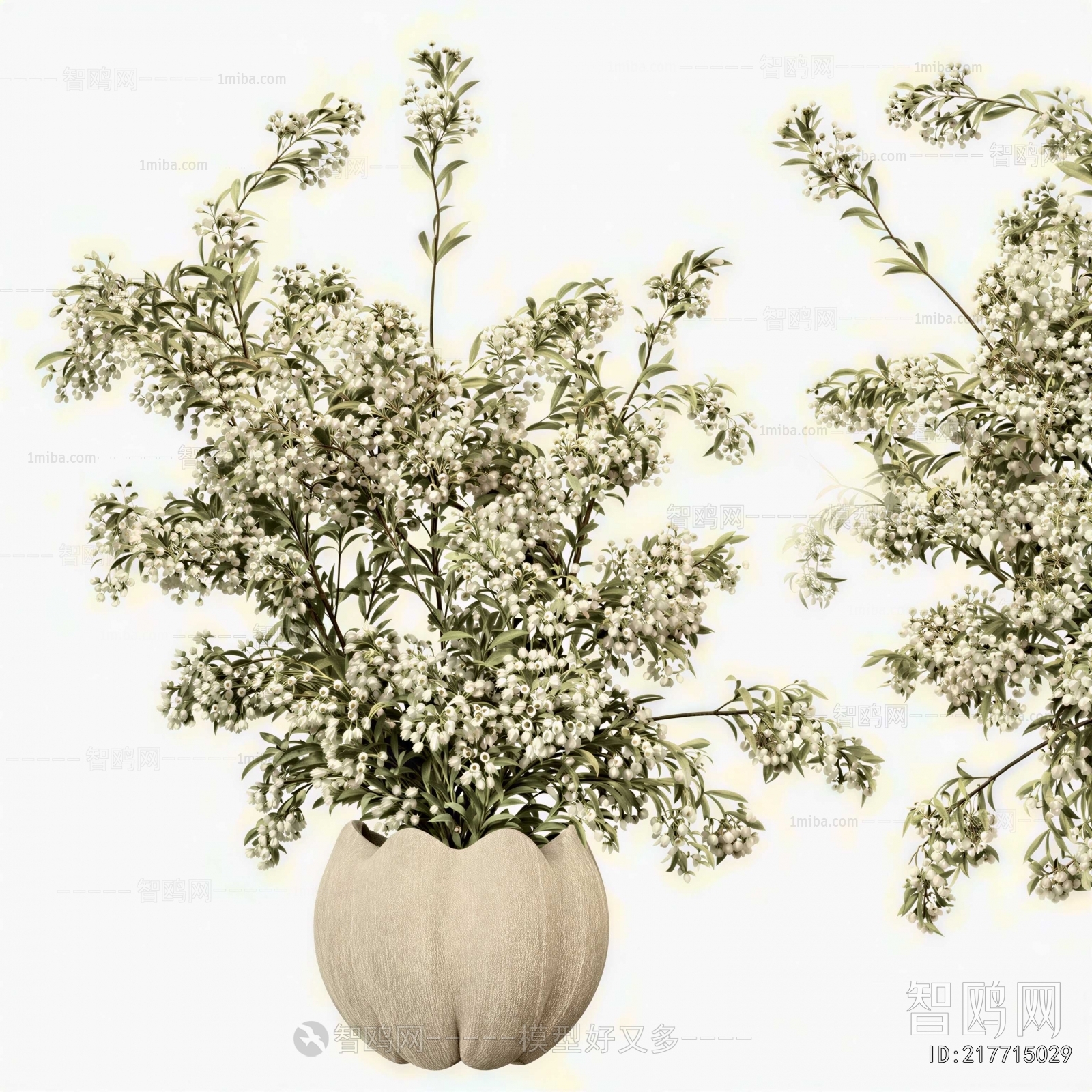 Modern Potted Green Plant