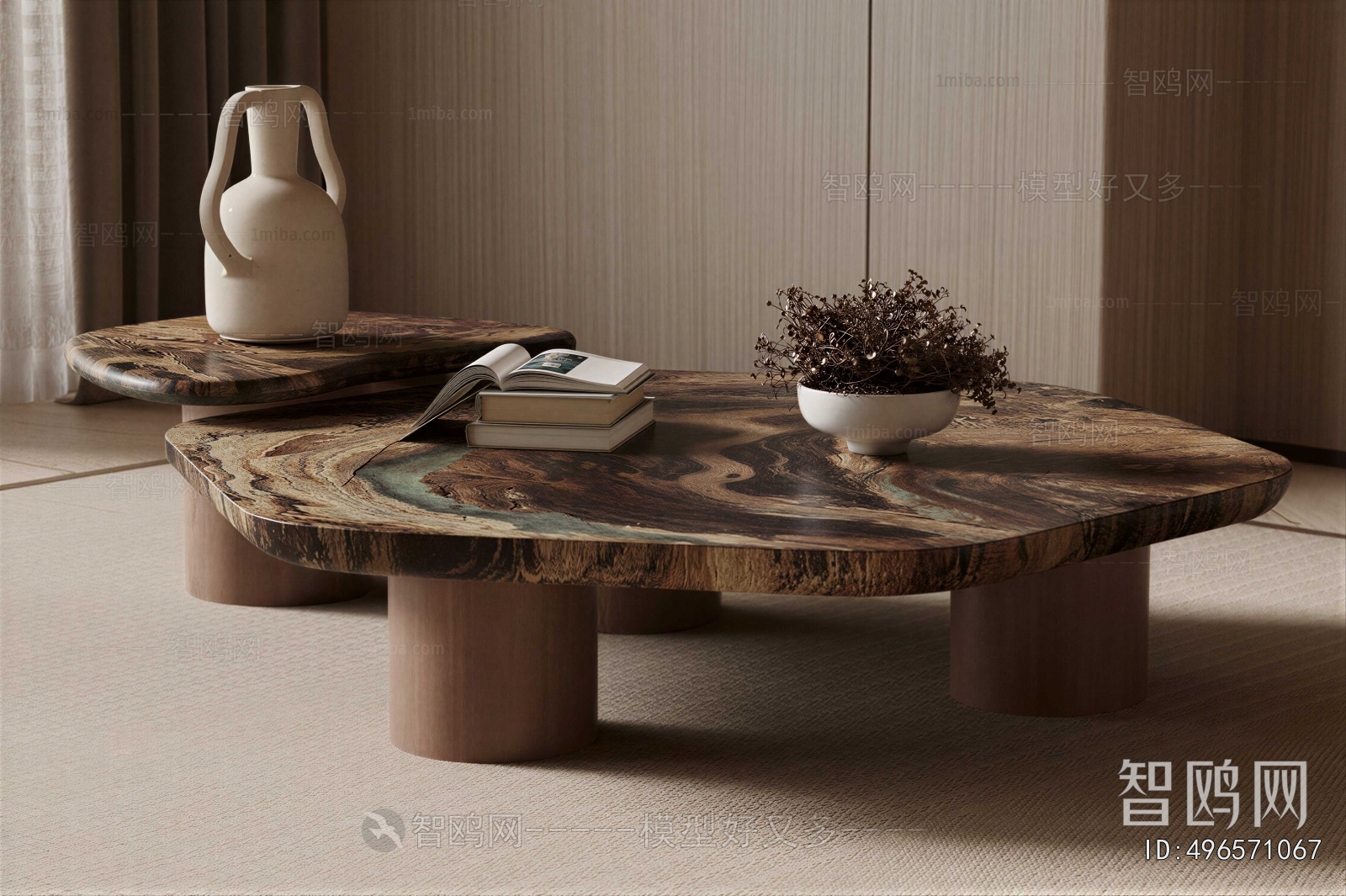 Wabi-sabi Style Coffee Table