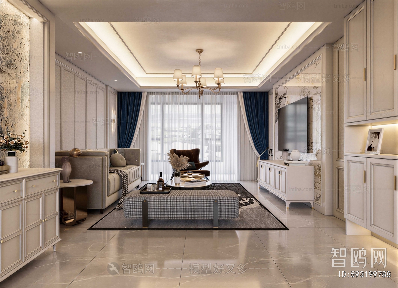 American Style A Living Room