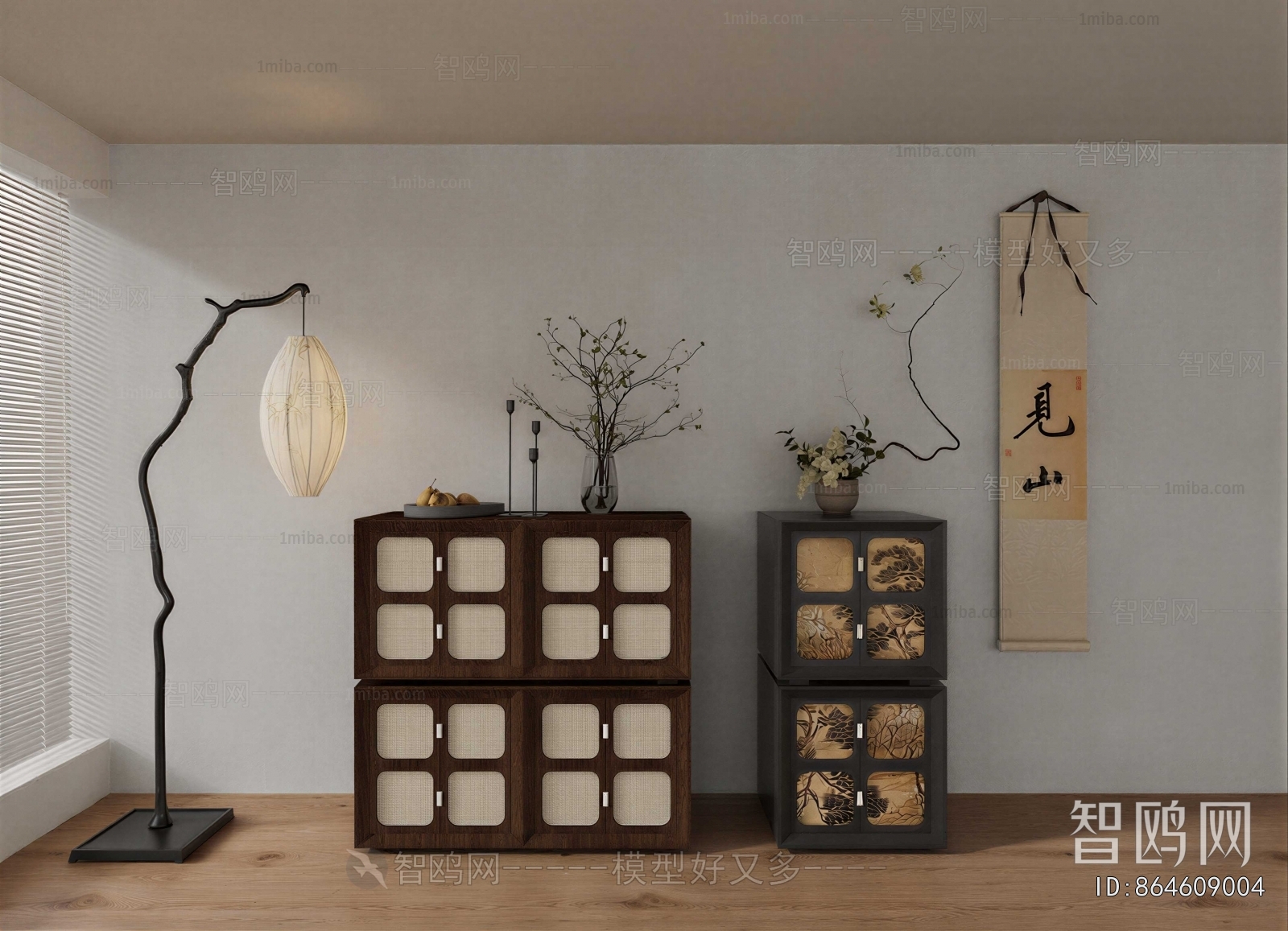 New Chinese Style Side Cabinet