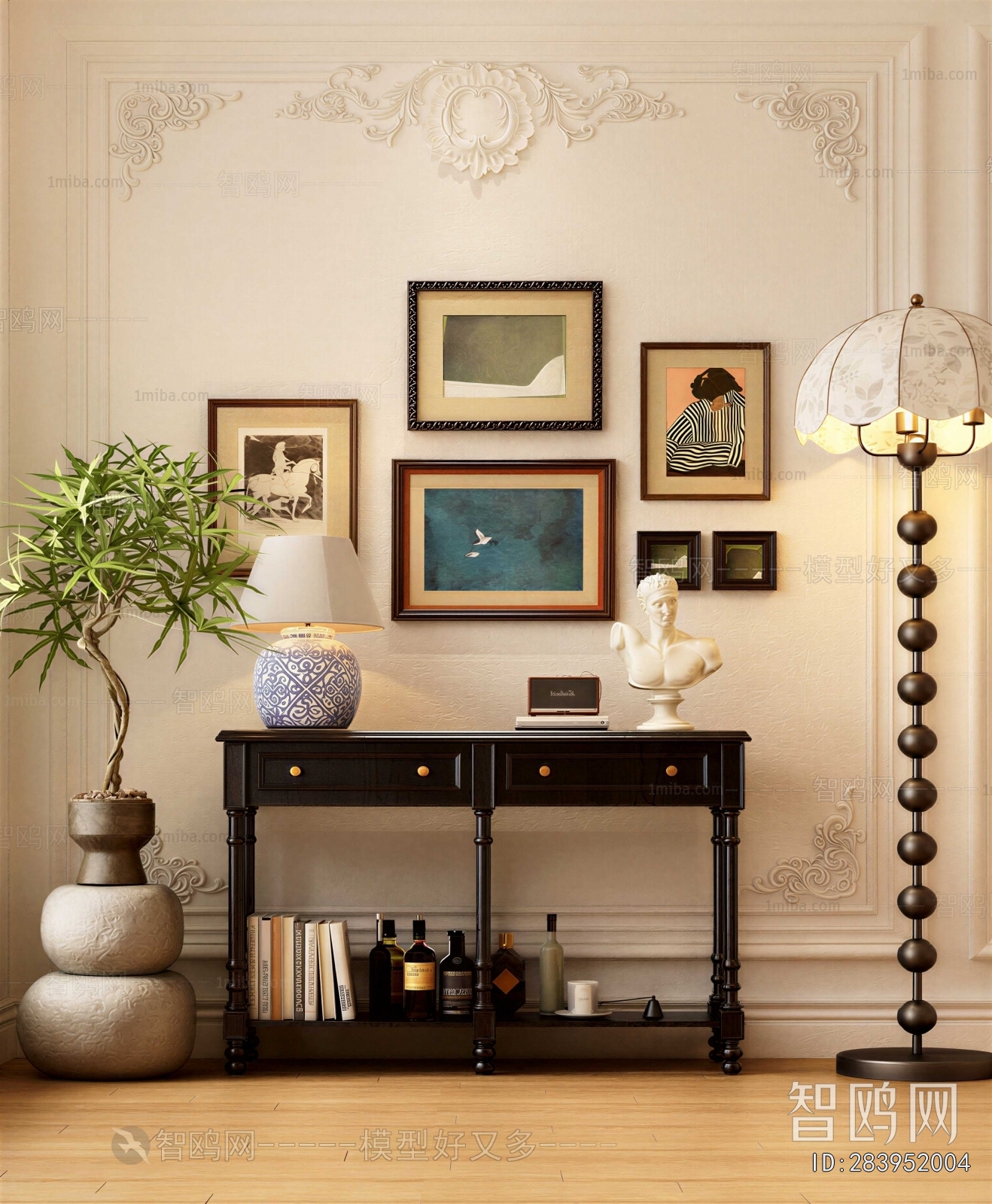 French Style Entrance Cabinet