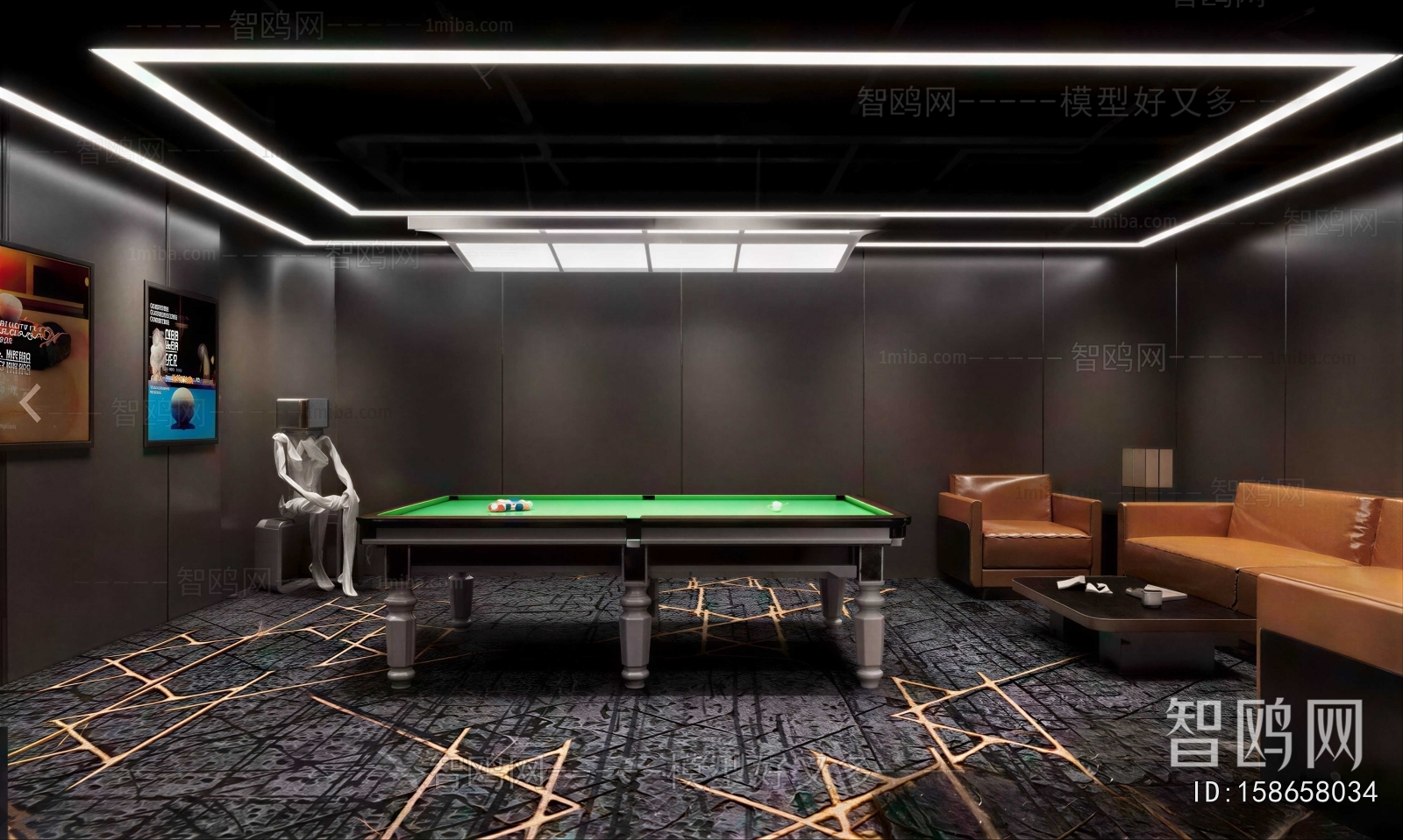 Modern Billiard Room