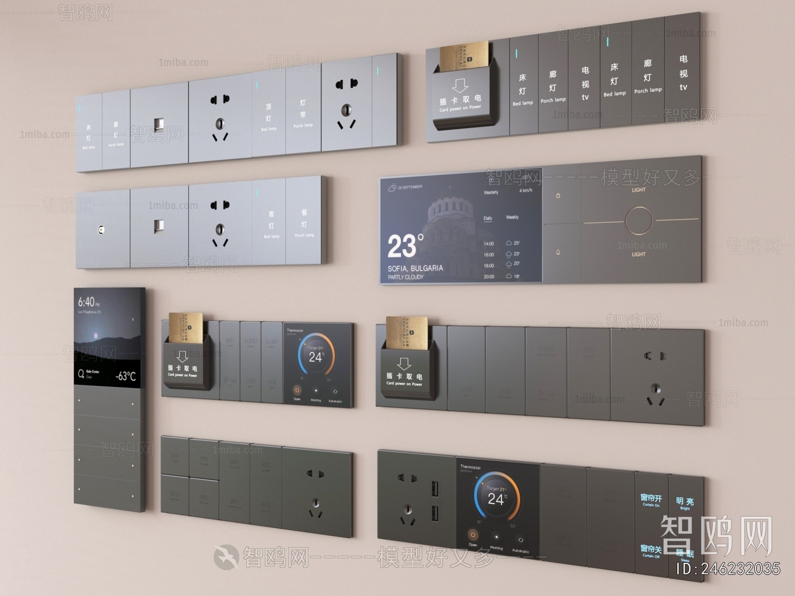 Modern Switch Socket Panel