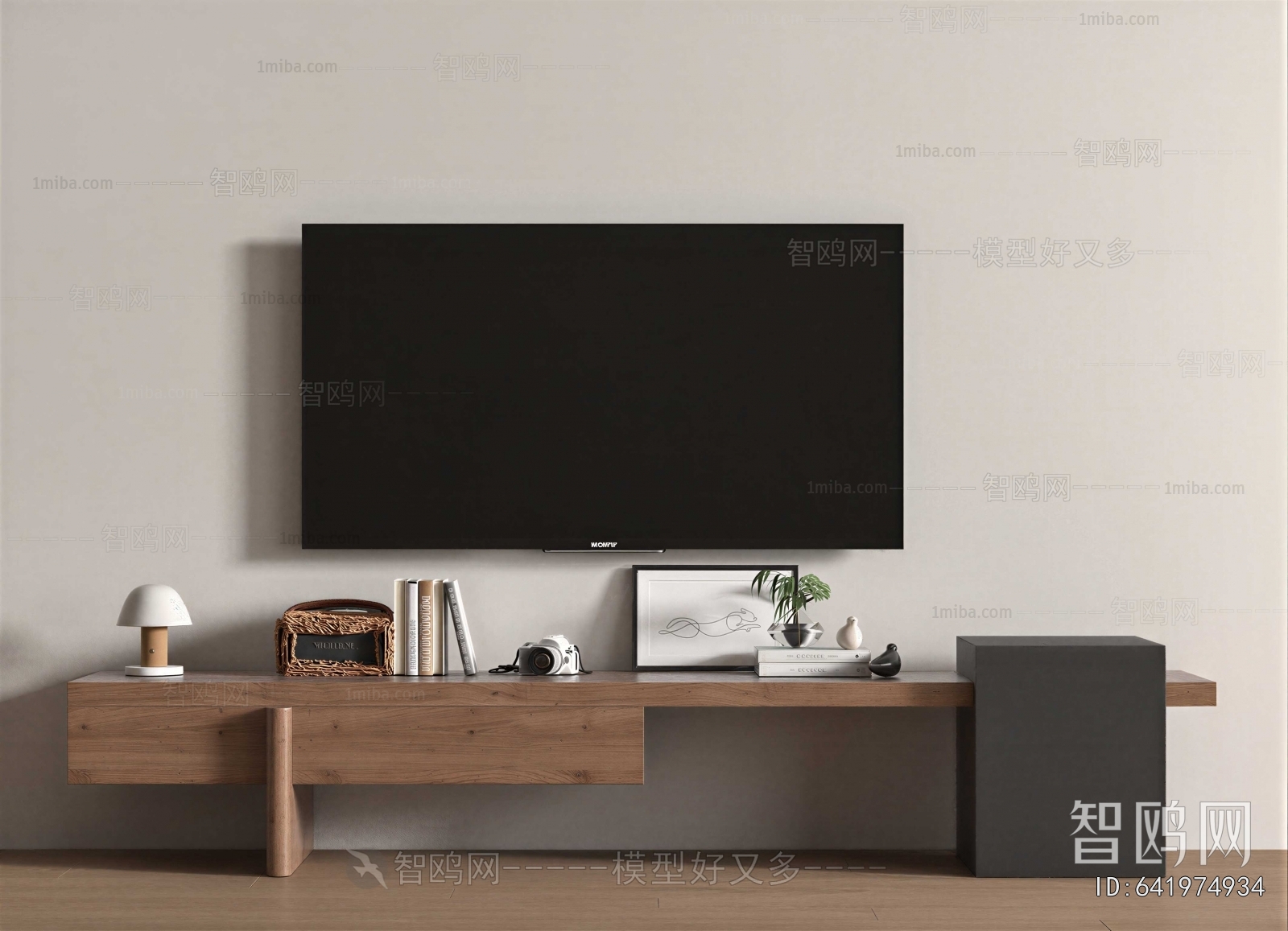 Wabi-sabi Style TV Cabinet