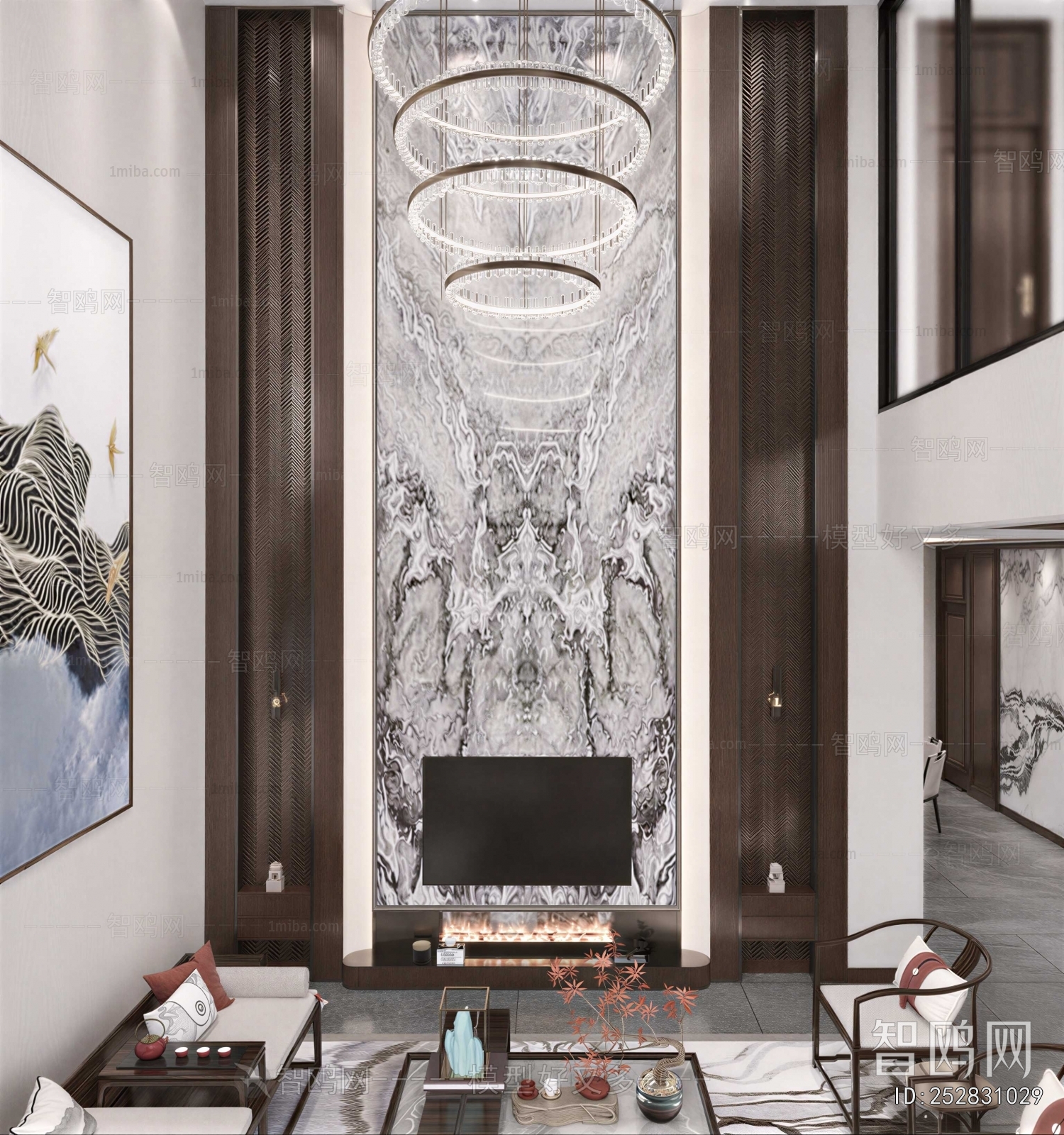 New Chinese Style A Living Room