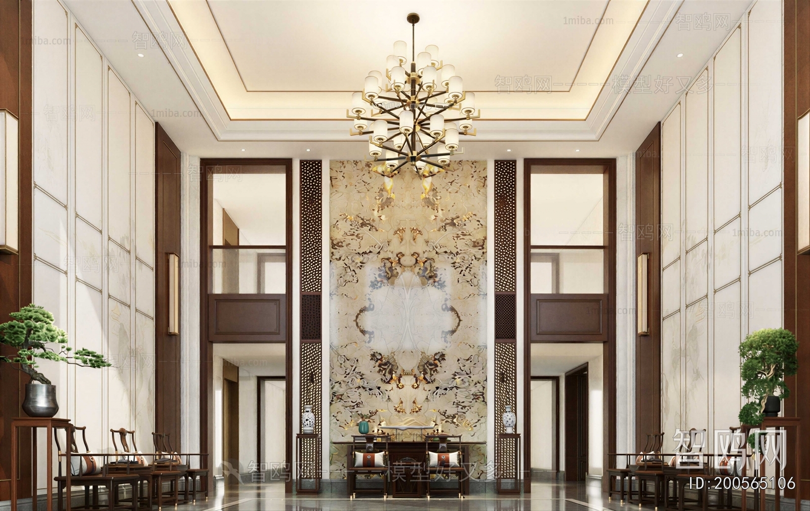 New Chinese Style A Living Room