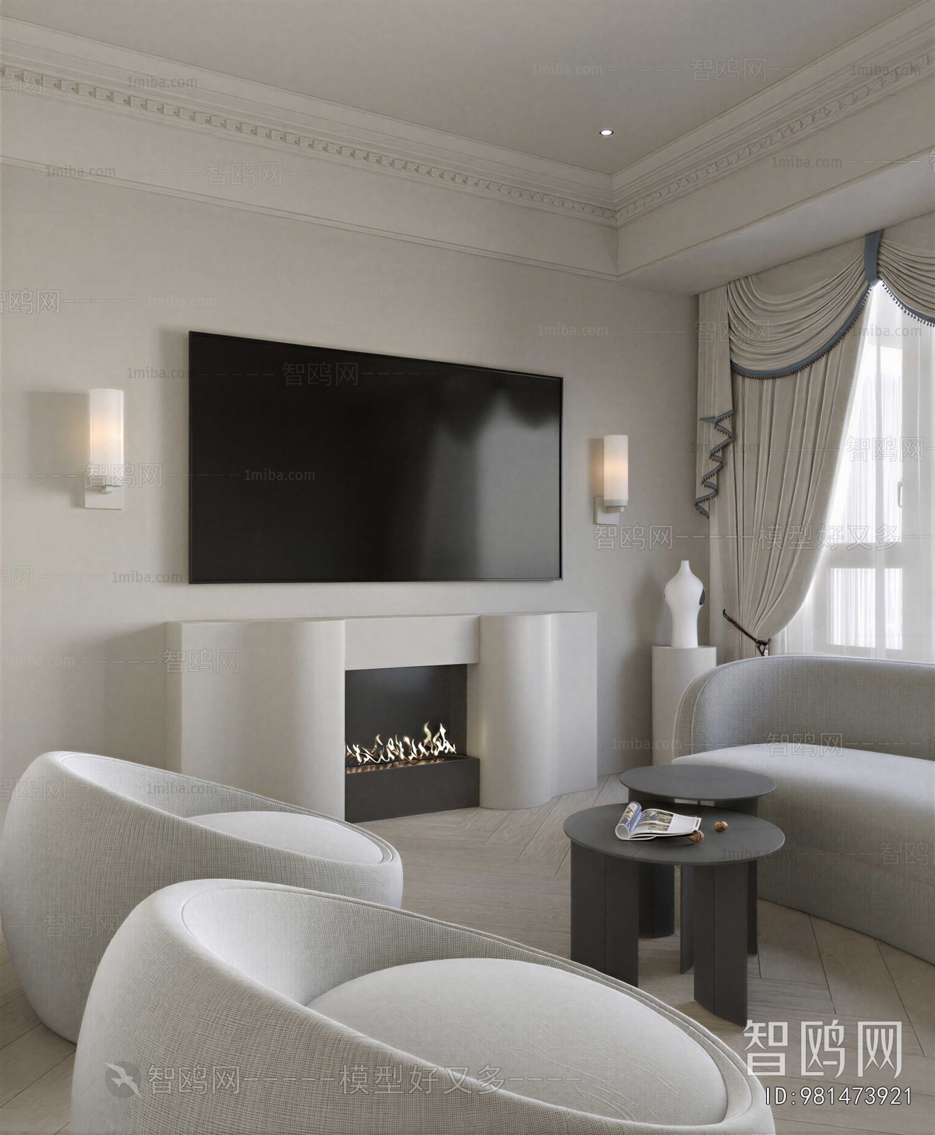 Simple European Style A Living Room