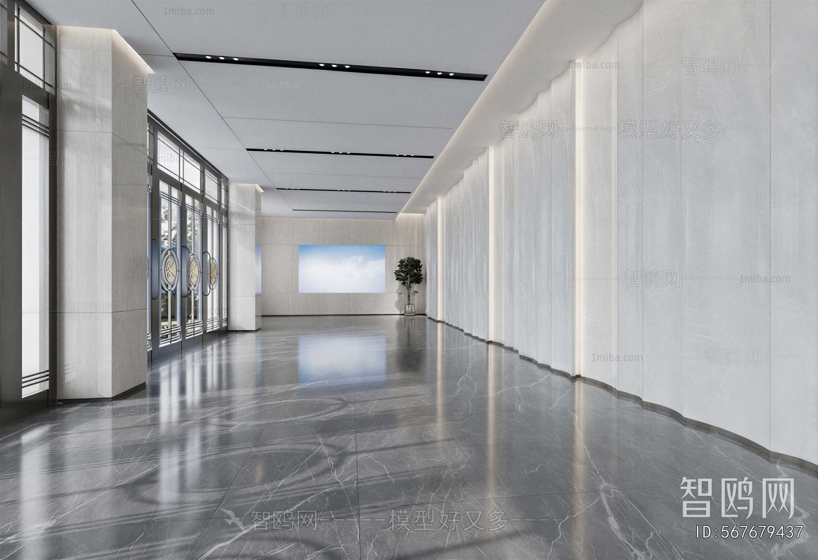 Modern Office Reception Desk