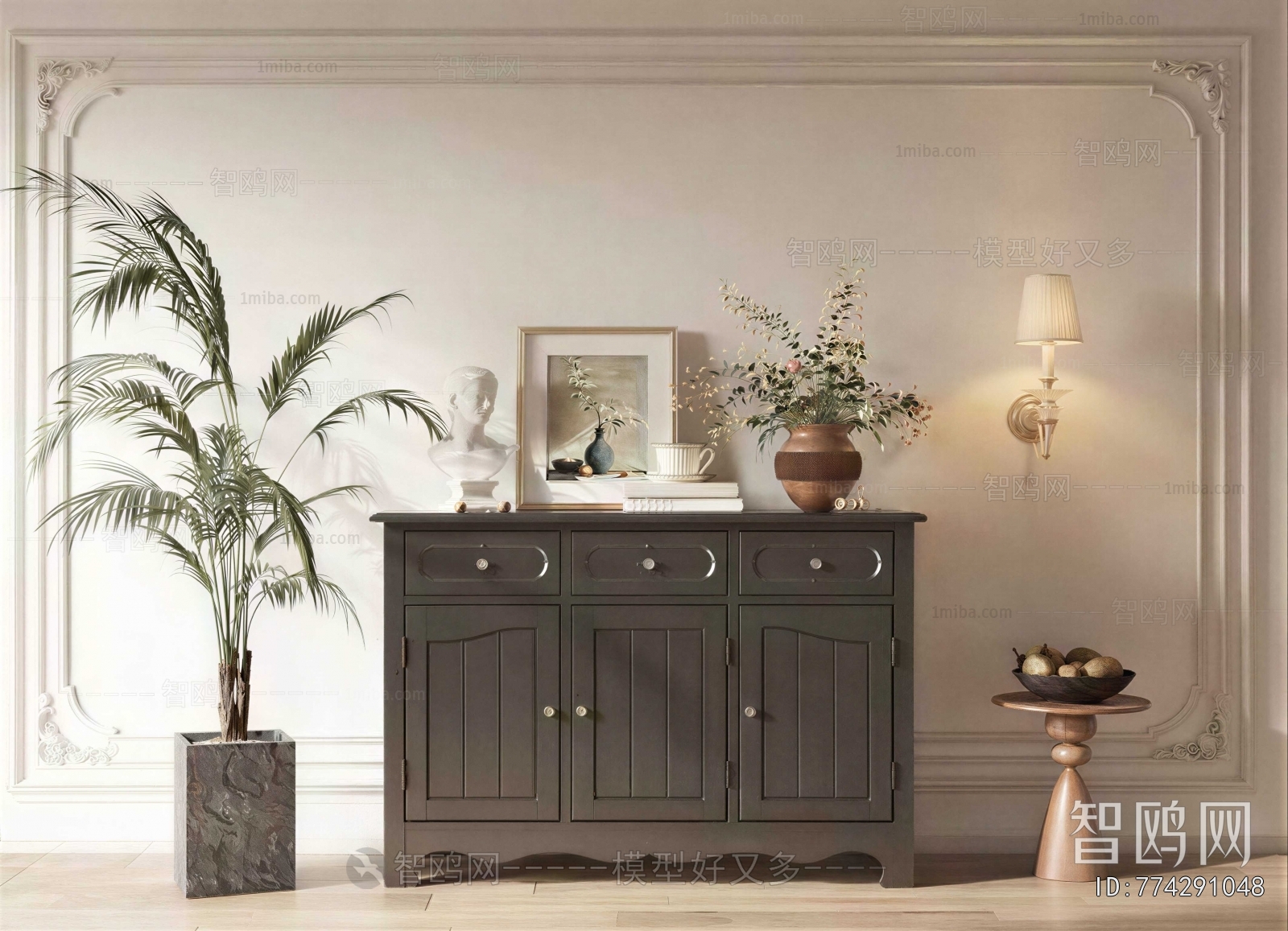 French Style Side Cabinet