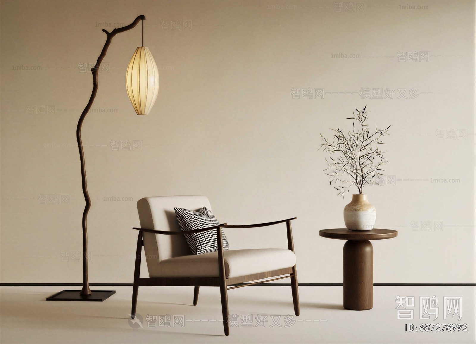 New Chinese Style Lounge Chair