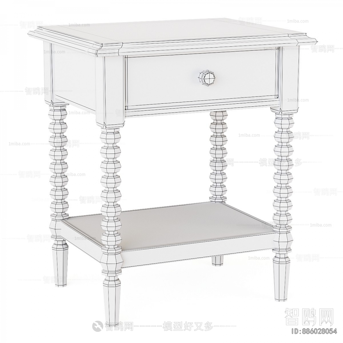 European Style Bedside Cupboard