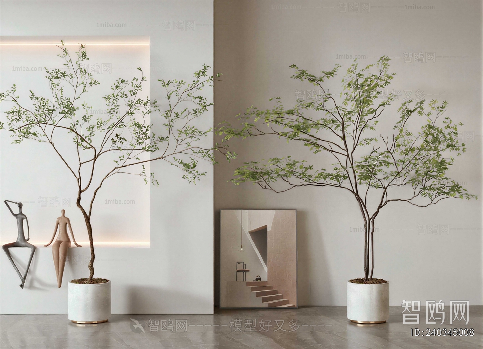 Modern Ground Green Plant Potted Plants