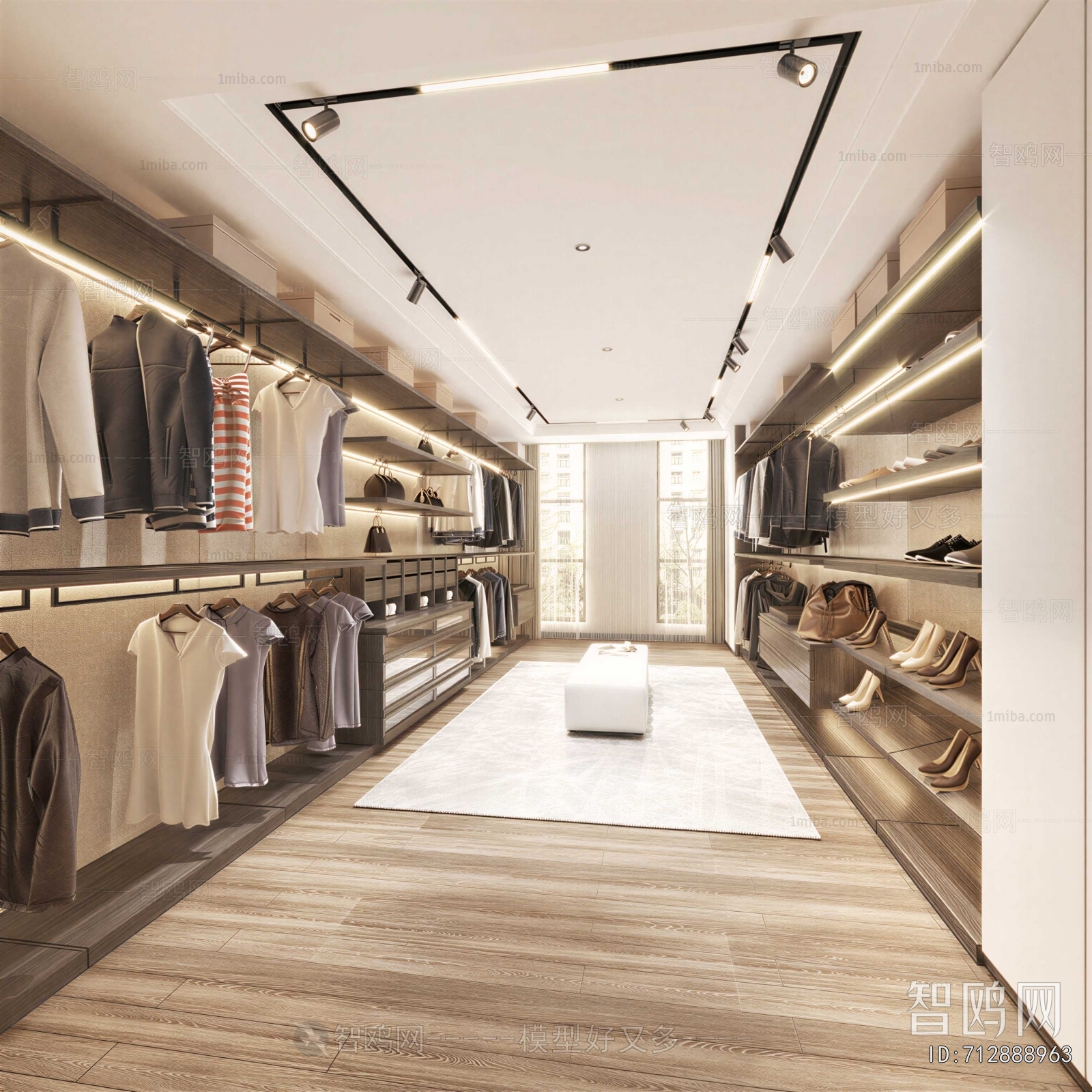 Modern Clothes Storage Area