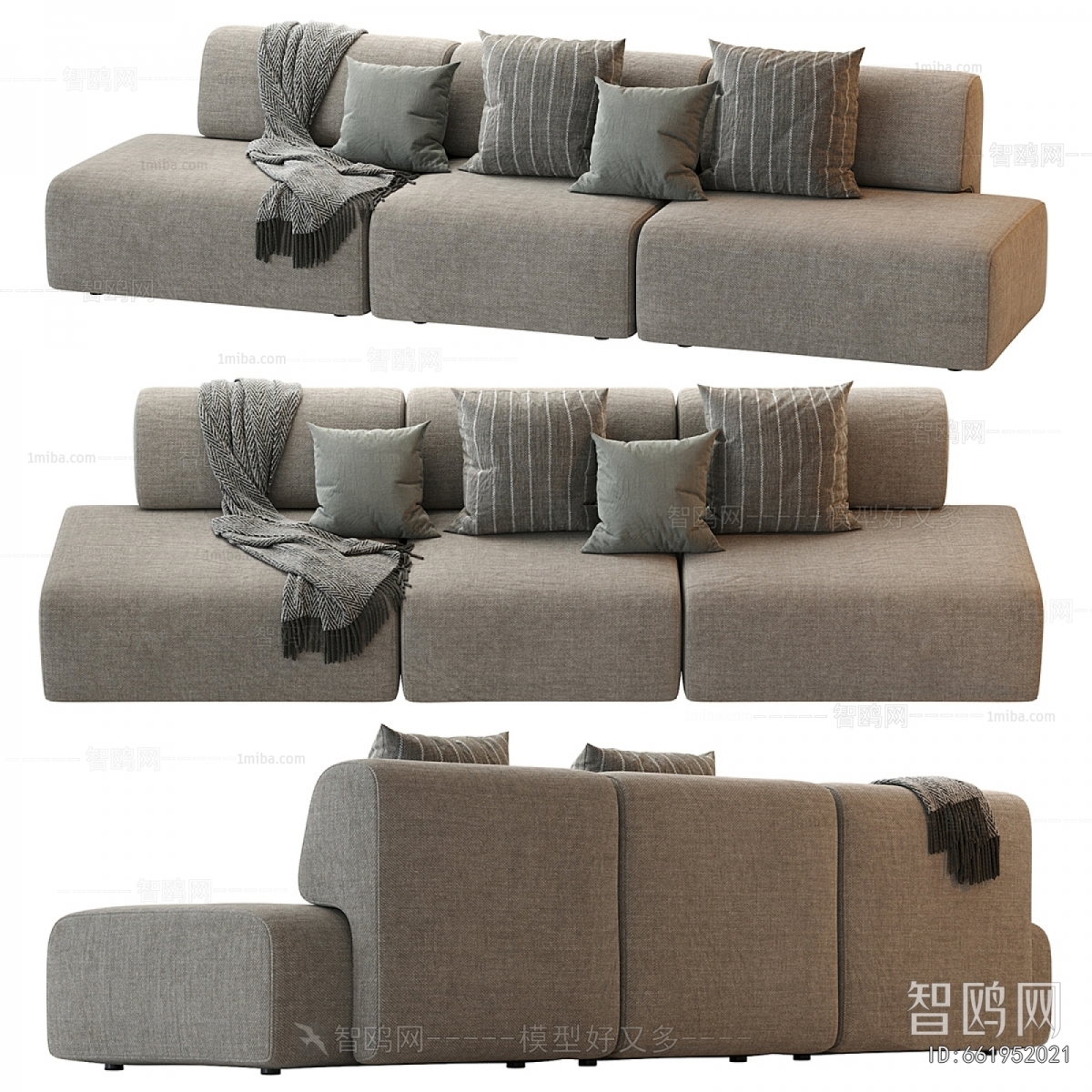 Modern Three-seat Sofa