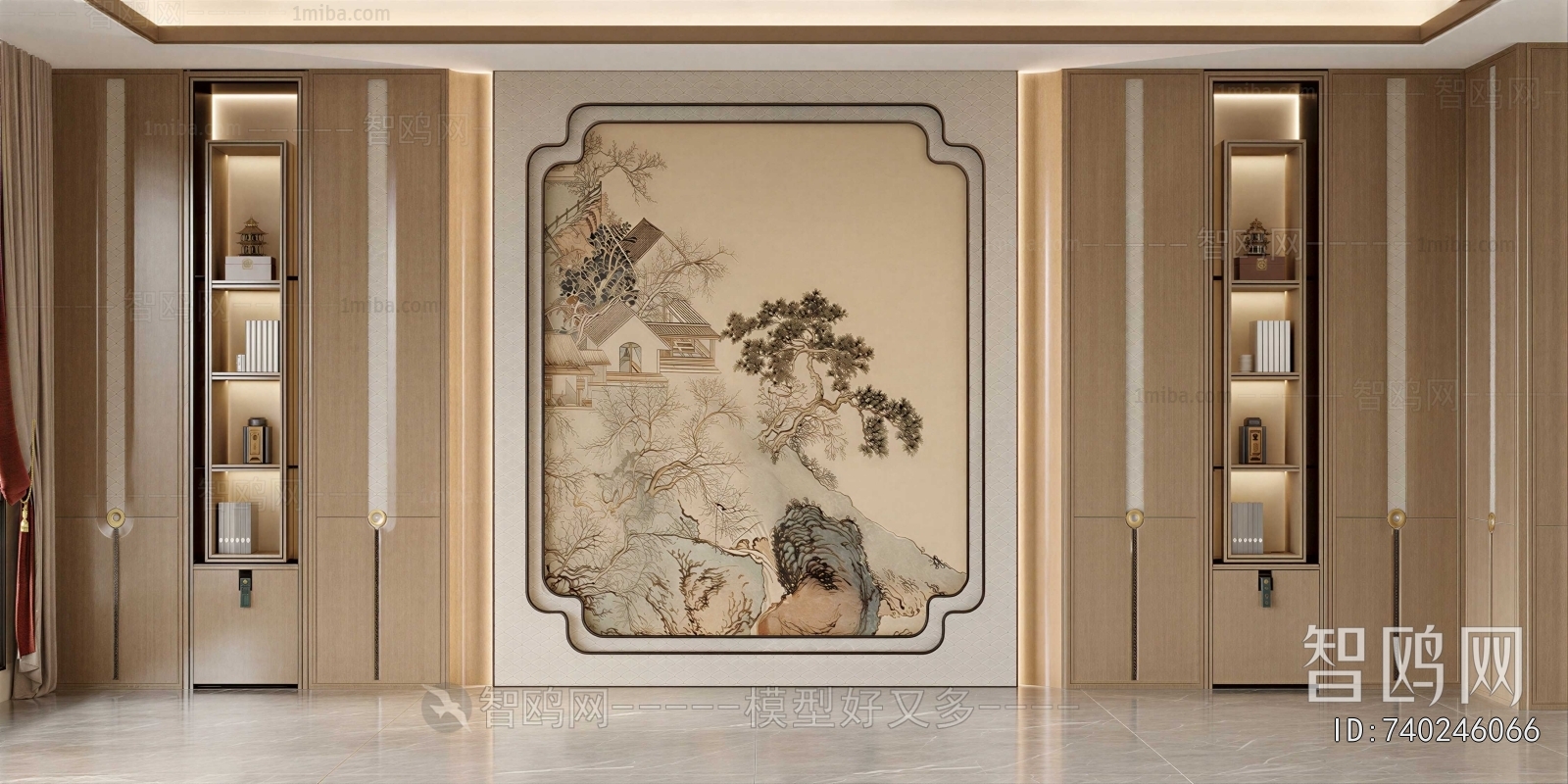 New Chinese Style TV Wall