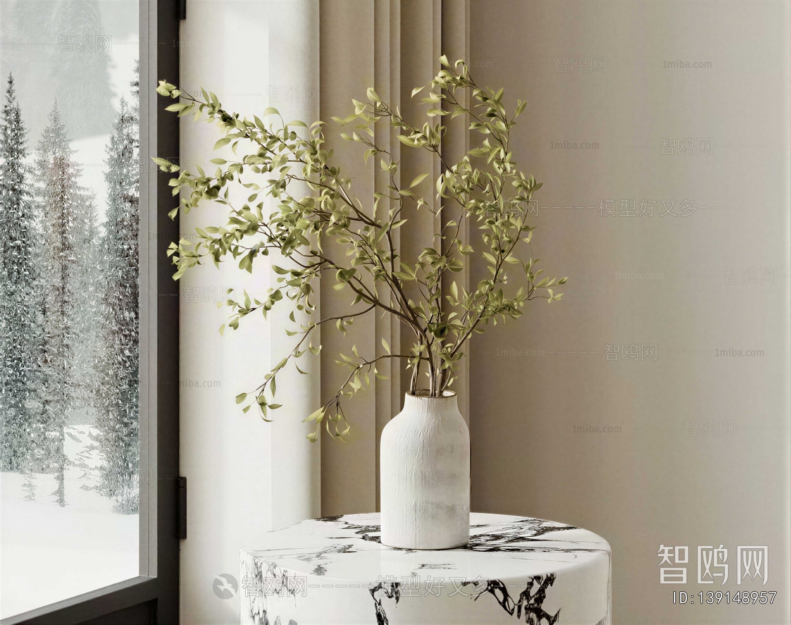 Modern Aquatic Green Plant