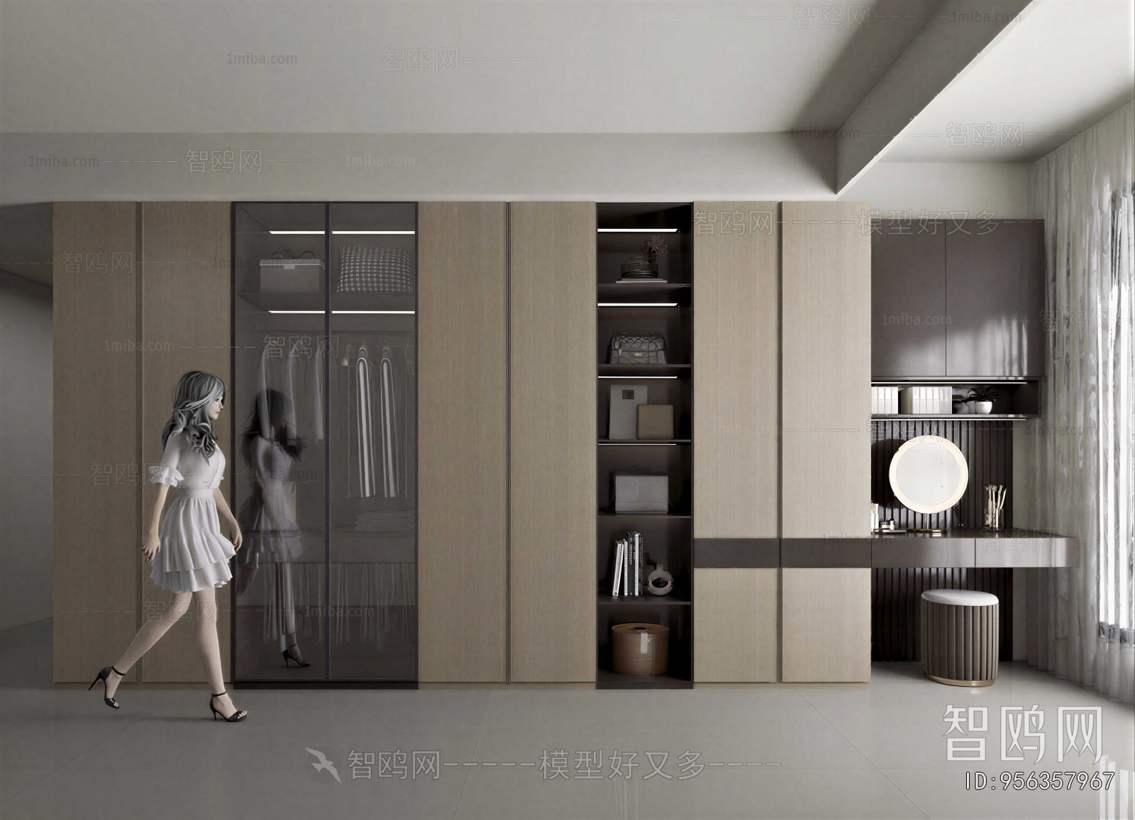 Modern Clothes Storage Area