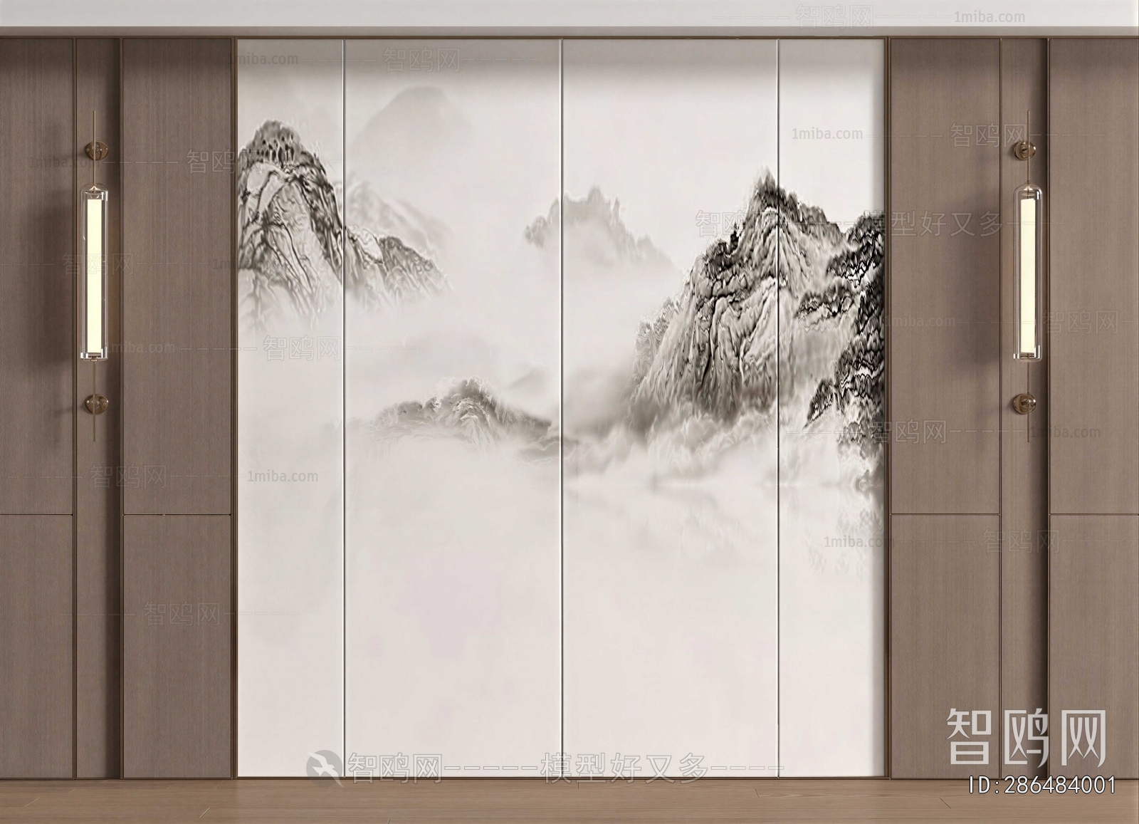 New Chinese Style TV Wall