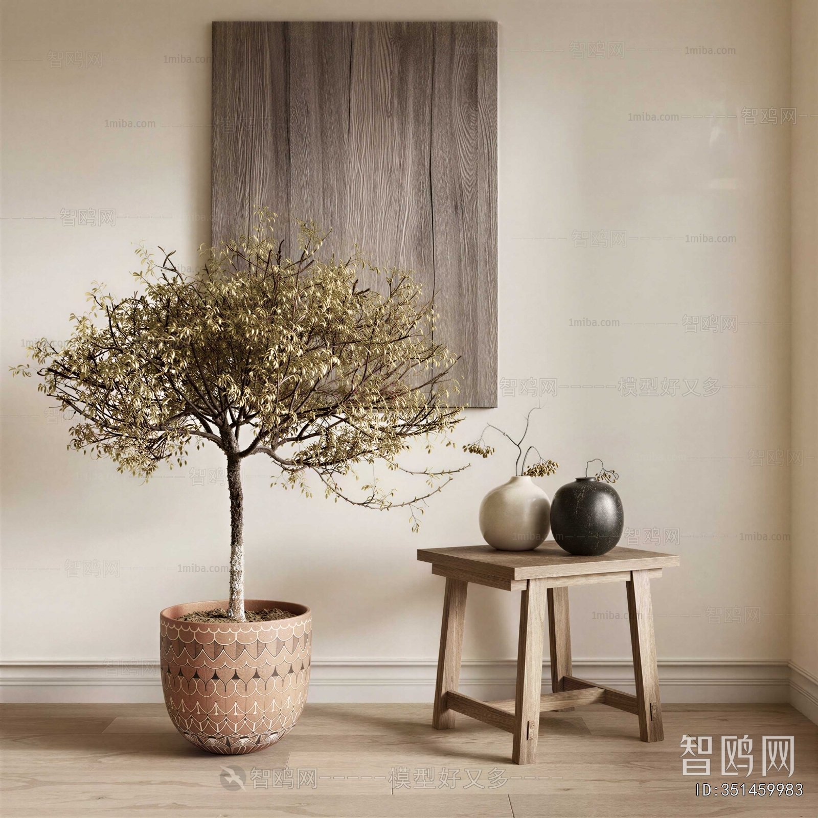 Wabi-sabi Style Ground Green Plant Potted Plants